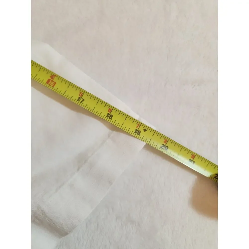 Banana Republic Linen Blend Shirt Mens Large White Short Sleeve Boho Hippie